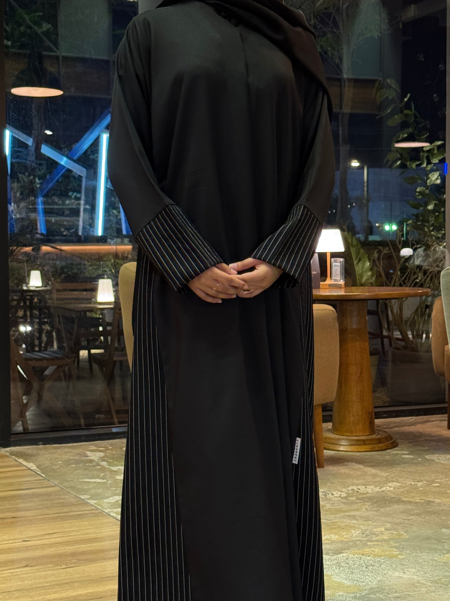 Zahra Pinstripe Abaya