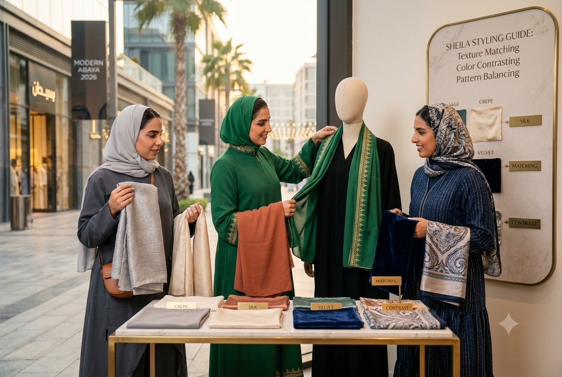 Sheila Styling Guide: How to Match Sheilas with Abayas Elegantly