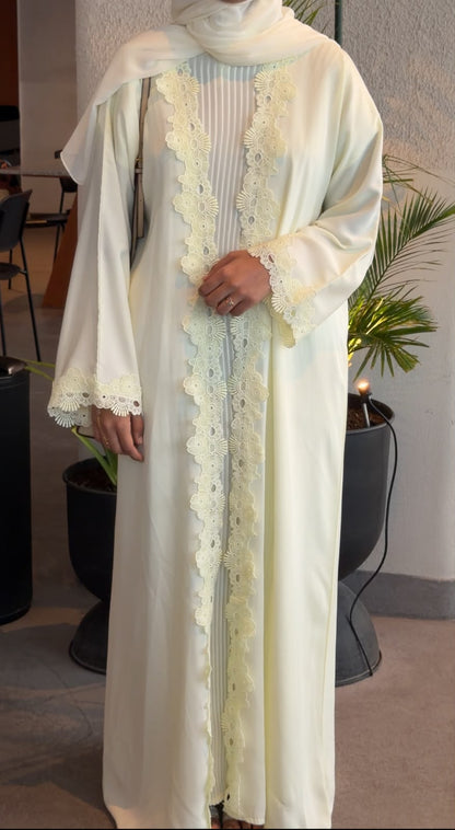 Vanilla cream Abaya