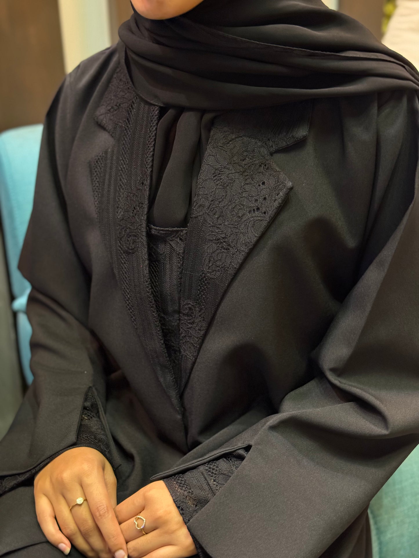 Zahra lace abaya