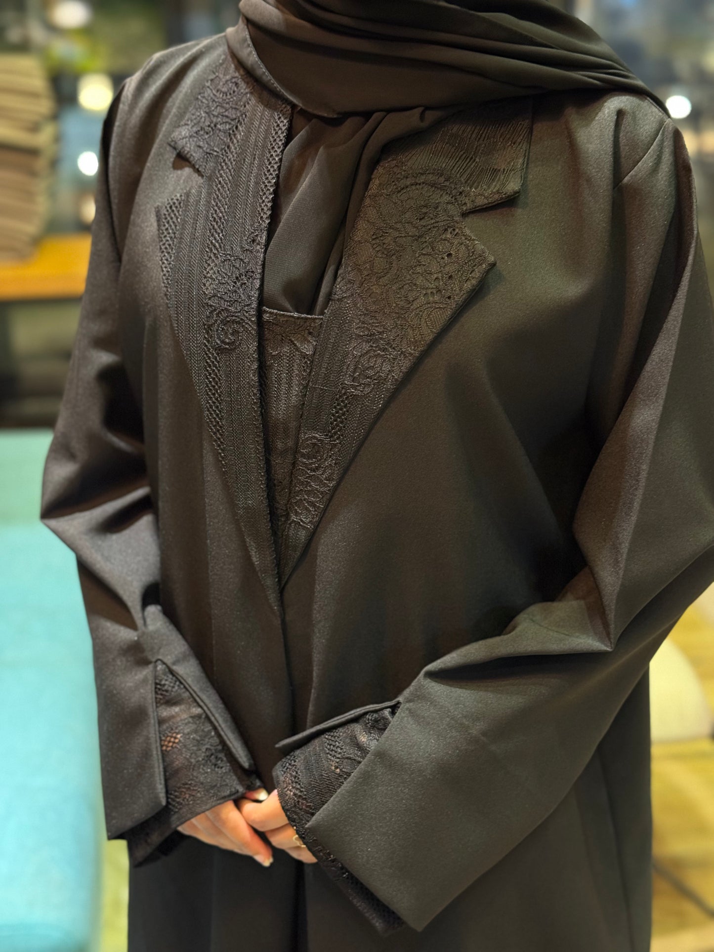 Zahra lace abaya
