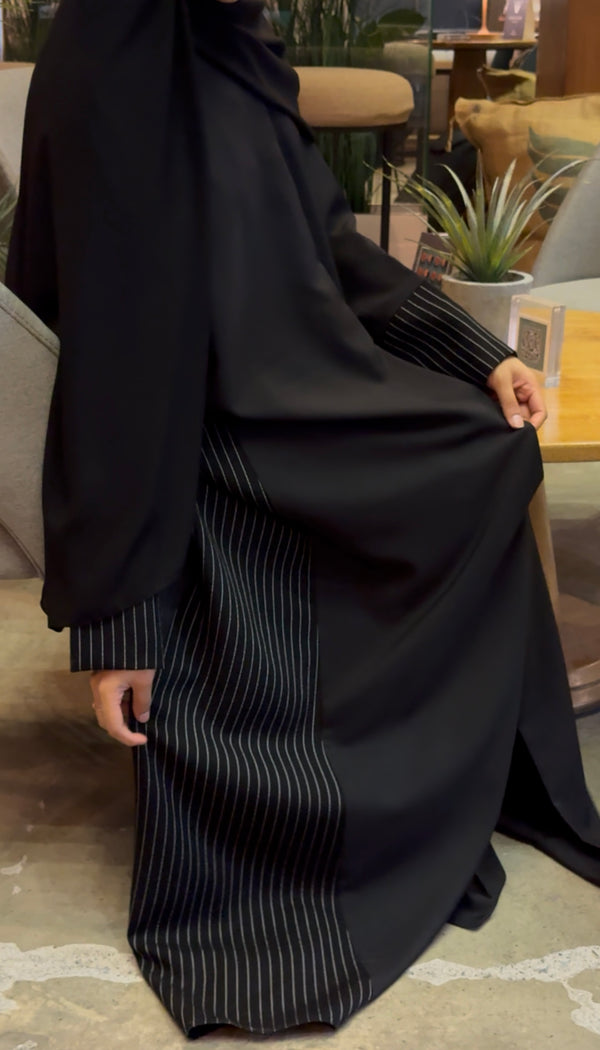 Zahra Pinstripe Abaya
