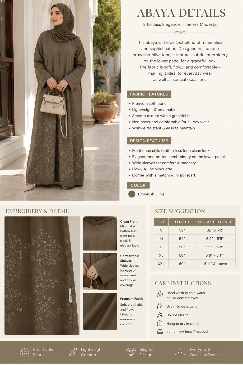 Rimal embroidered Abaya