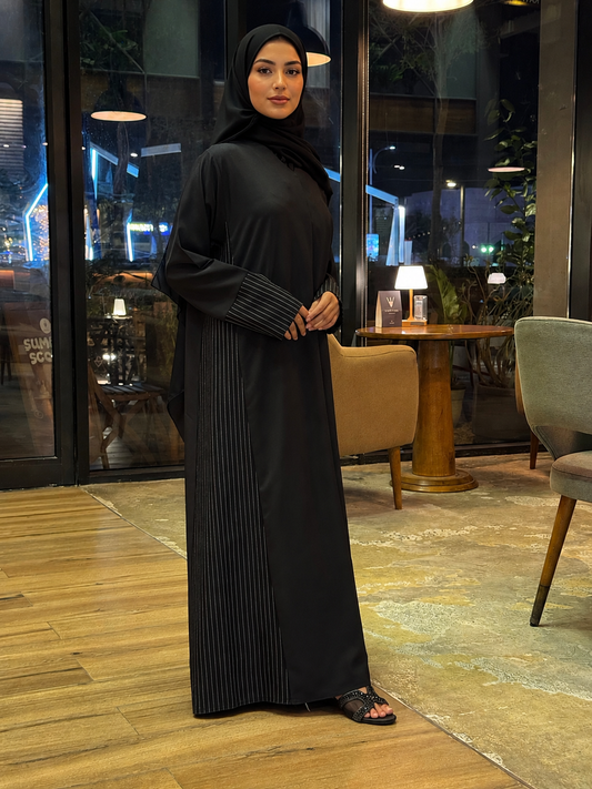 Zahra Pinstripe Abaya